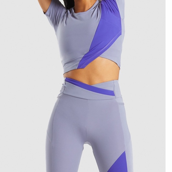 Gymshark Asymmetric Set: Leggings + Top - Picture 1 of 9